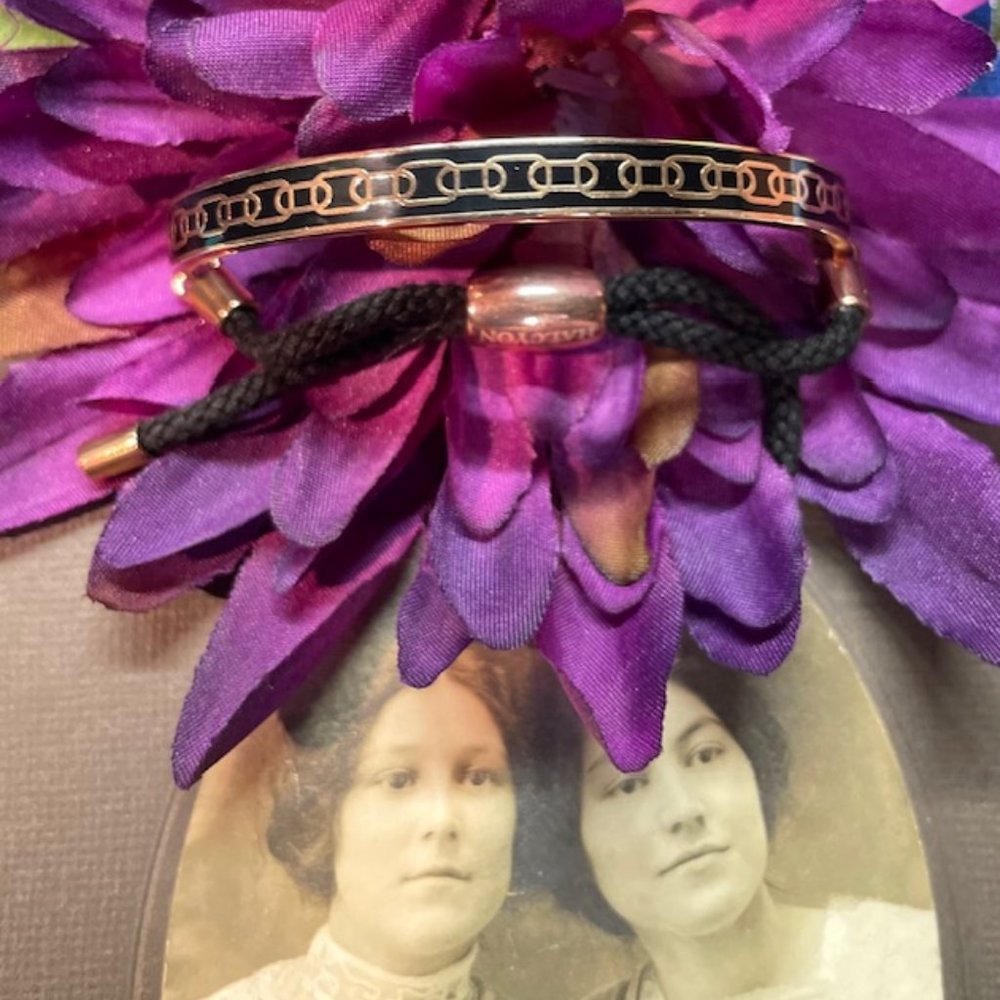 "Skinny" Adjustable Halcyon Days 18kt Rose Gold Friendship Bracelet